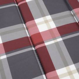 Pernă de șezlong, roșu carouri, 200x50x3 cm, textil oxford, 7 image