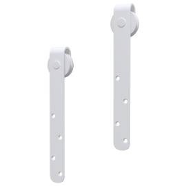 Set glisare mini ușă pentru dulap, alb, oțel carbon, 200 cm, 5 image