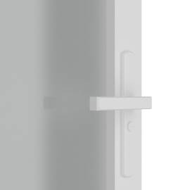 Ușă de interior, 76x201,5 cm, alb, sticlă mată și aluminiu, 5 image