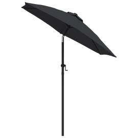 Umbrelă de soare, negru, 200 x 224 cm, aluminiu, 3 image