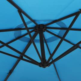 Umbrelă de soare montate pe perete cu led-uri sea blue, 290 cm, 8 image