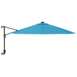 Umbrelă de soare montate pe perete cu led-uri sea blue, 290 cm, 4 image