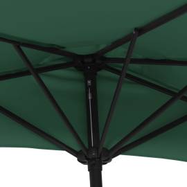 Umbrelă de soare pentru balcon, tijă aluminiu, verde, 270x144cm, 6 image