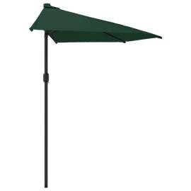 Umbrelă de soare pentru balcon, tijă aluminiu, verde, 270x144cm, 4 image