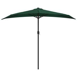 Umbrelă de soare pentru balcon, tijă aluminiu, verde, 270x144cm, 3 image