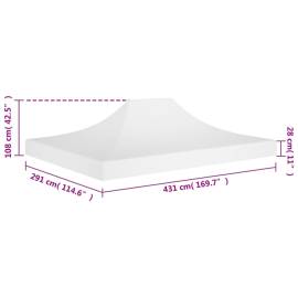 Acoperiș pentru cort de petrecere, alb, 4,5 x 3 m, 270 g/m², 6 image