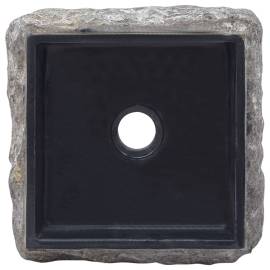 Chiuvetă, negru, 30x30x13 cm, marmură, 4 image