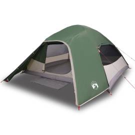 Cort de camping cupolă pentru 4 persoane, verde, impermeabil, 2 image