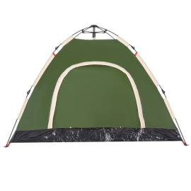Cort de camping pentru 3 persoane, setare rapidă, verde, 9 image