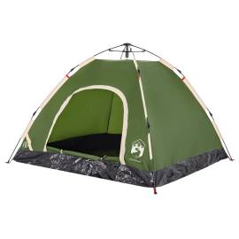 Cort de camping pentru 3 persoane, setare rapidă, verde, 4 image