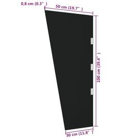 Panouri laterale pentru copertine ușă 2 buc. negru sticlă, 11 image