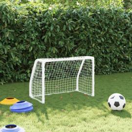 Porți de fotbal de copii 2 buc., cu minge alb 64x35x48 cm metal, 3 image