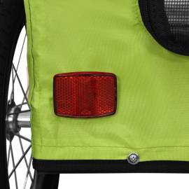Remorcă de bicicletă animale companie, verde textil oxford/fier, 11 image