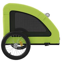 Remorcă de bicicletă animale companie, verde textil oxford/fier, 7 image
