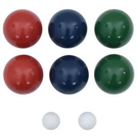 Set mingi de bocce 8 piese geantă de transport lemn masiv pin, 2 image