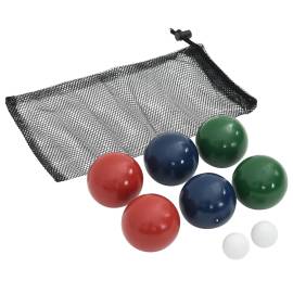 Set mingi de bocce 8 piese geantă de transport lemn masiv pin, 4 image