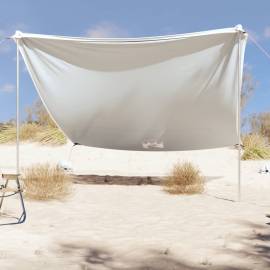 Baldachin de plajă cu ancore de nisip, gri, 304x300 cm