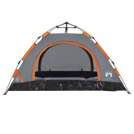 Cort de camping, 2 persoane, gri/portocaliu, setare rapidă, 6 image