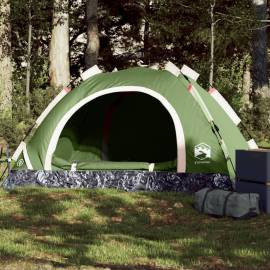 Cort de camping pentru 2 persoane, setare rapidă, verde