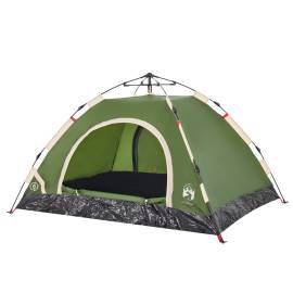 Cort de camping pentru 2 persoane, setare rapidă, verde, 4 image