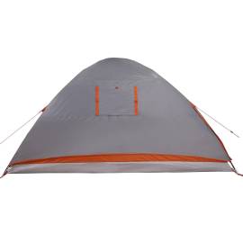 Cort de camping pentru 4 persoane, gri/portocaliu, impermeabil, 10 image