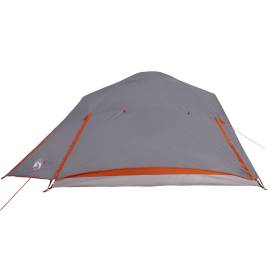 Cort de camping pentru 4 persoane, gri/portocaliu, impermeabil, 9 image