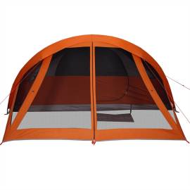 Cort de camping pentru 6 persoane, gri/portocaliu, impermeabil, 7 image