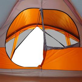 Cort de camping pentru 6 persoane, gri/portocaliu, impermeabil, 10 image