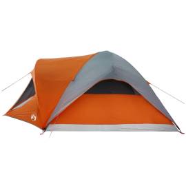 Cort de camping pentru 6 persoane, gri/portocaliu, impermeabil, 8 image