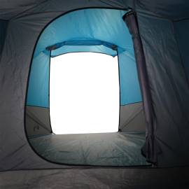 Cort de camping tunel pentru 4 persoane, albastru, impermeabil, 10 image