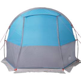 Cort de camping tunel pentru 4 persoane, albastru, impermeabil, 7 image