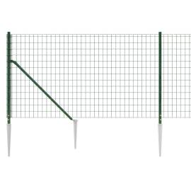 Gard plasă de sârmă cu țăruși de fixare, verde, 1x10 m, 4 image