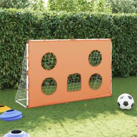 Poartă de fotbal de copii cu covoraș țintă/minge 182x62x118 cm, 3 image