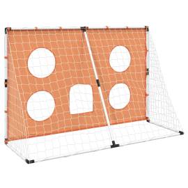 Poartă de fotbal de copii cu covoraș țintă/minge 182x62x118 cm, 7 image