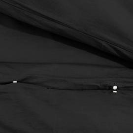 Set cu husă de pilotă, negru, 200x200 cm, bumbac, 8 image