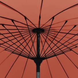 Umbrelă de soare de exterior, stâlp aluminiu, cărămiziu, 270 cm, 5 image