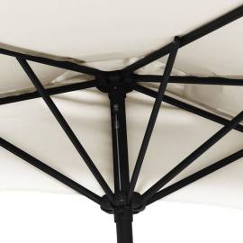 Umbrelă de soare pentru balcon tijă aluminiu nisipiu 270x144cm, 6 image