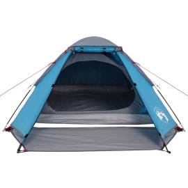 Cort de camping cupolă pentru 2 persoane, albastru, impermeabil, 6 image