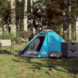 Cort de camping cupolă pentru 2 persoane, albastru, impermeabil, 3 image