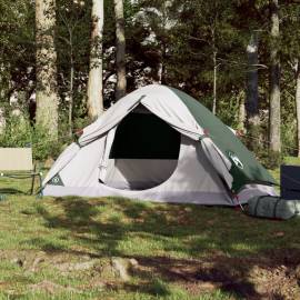Cort de camping cupolă pentru 4 persoane, verde, impermeabil, 3 image