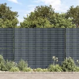 Paravane de grădină, 10 buc., negru, 252,5x19 cm, pvc