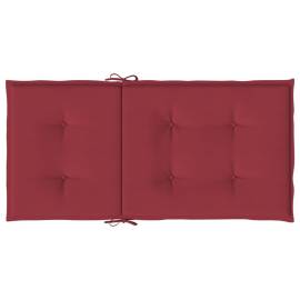 Perne cu spătar mic, 2 buc. roșu vin 100x50x3 cm textil oxford, 6 image