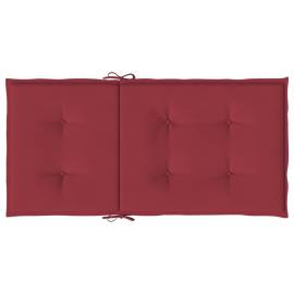 Perne cu spătar mic, 6 buc. roșu vin 100x50x3 cm textil oxford, 6 image