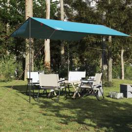 Prelată de camping, albastru, 360x294 cm, impermeabilă, 3 image