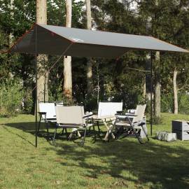 Prelată de camping, gri și portocaliu, 400x294 cm, impermeabilă