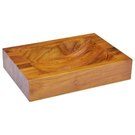 Chiuvetă, 50x35x10 cm, lemn masiv de tec, 3 image