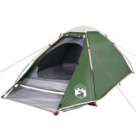 Cort de camping cupolă pentru 2 persoane, verde, impermeabil, 4 image