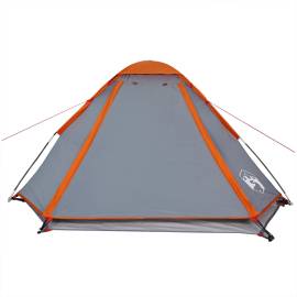 Cort de camping pentru 2 persoane, gri/portocaliu, impermeabil, 7 image