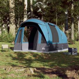 Cort de camping pentru 3 persoane, albastru, impermeabil, 3 image