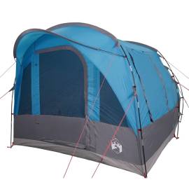 Cort de camping pentru 3 persoane, albastru, impermeabil, 2 image